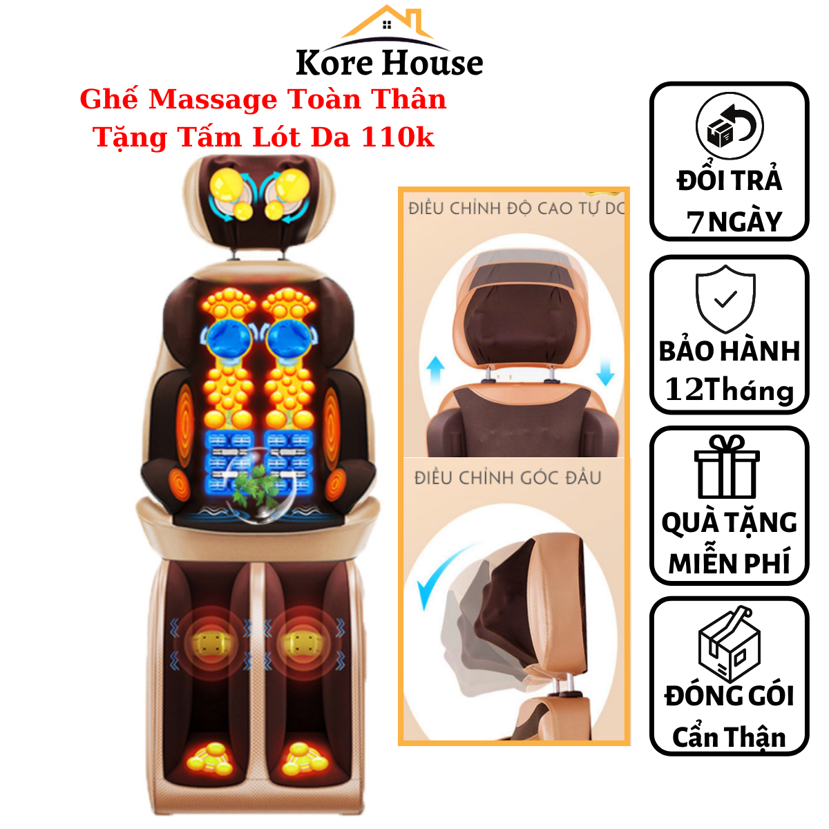 Ghế massage toàn thân, Máy massage đa năng toàn thân cao cấp, Ghế massage toàn thân trị liệu nhập khẩu Nhật bản