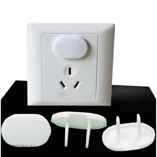 SET 10 CÁI. Nút Chặn Ổ Điện 2 Chấu, NÚT BÍT LỖ ĐIỆN AN TOÀN CHP TRẺ NHỎ. DIY209