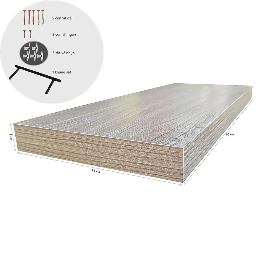 [HCM]Kệ treo tường Modo Home - size 60 x 19.5 x 3 cm