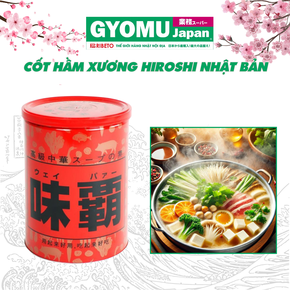 Nước cốt hầm xương Hiroshi Nhật Bản 1000g