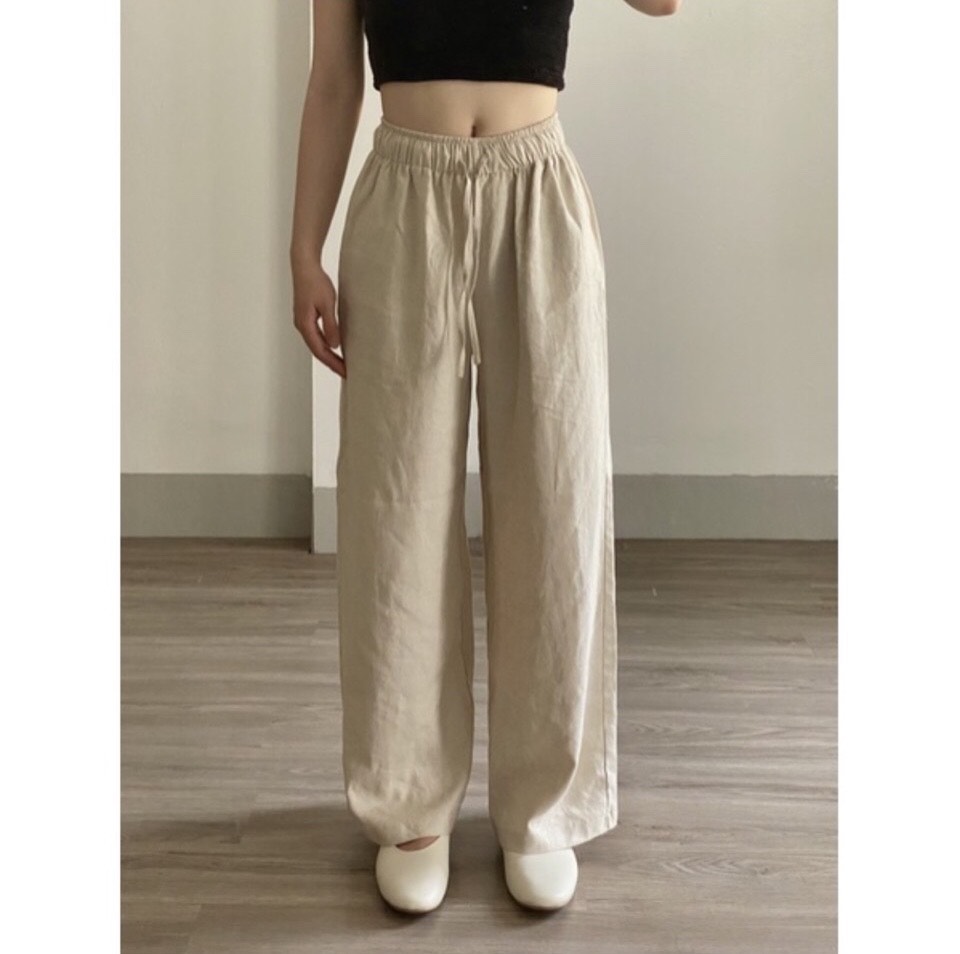 QUẦN LINEN LỤA DÀI ỐNG RỘNG NỮ THỜI TRANG 3 SIZE 45-62KG TÙY CHIỀU CAO