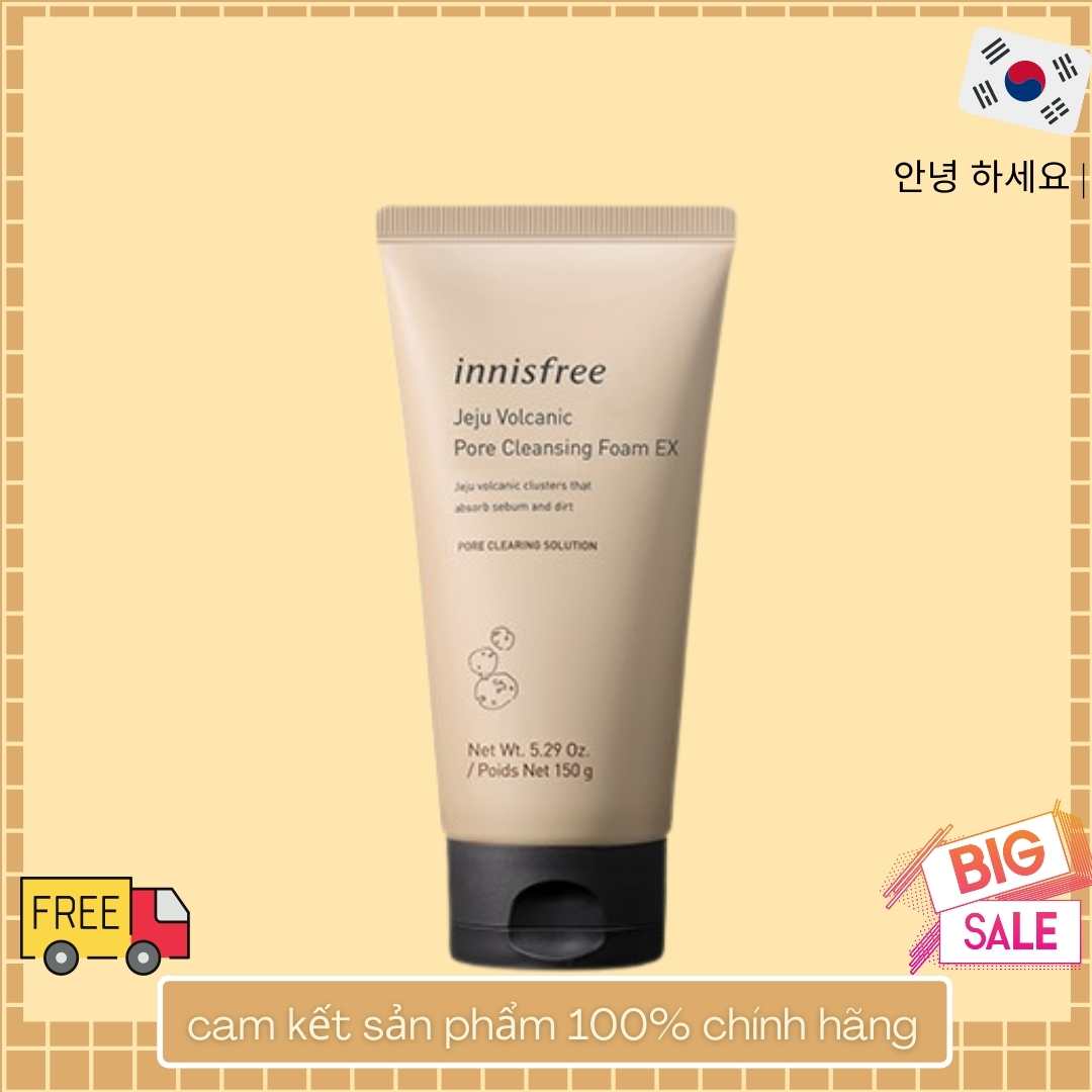 Sữa rửa mặt se khít lỗ chân lông innisfree Volcanic Pore Cleansing Foam Ex 150ml
