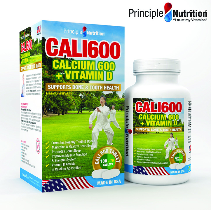 Viên uống bổ sung Canxi và Vitamin D PRINCIPLE NUTRITION USA cải thiện hệ thống xương và răng chắc khoẻ hỗ trợ sức khỏe tim đập cải thiện hệ thống thần kinh tăng khả năng tập trung và thúc đẩy giấc ngủ tốt (Hộp 110 viên)