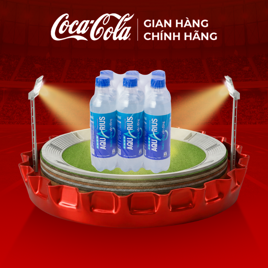 [SIÊU SALE ] Lốc 6 Chai Nước Uống Điện Giải Bù Khoáng Thể Thao Aquarius 390ml/Chai Sale 25.4 Coca-Cola Chính Hãng_LD