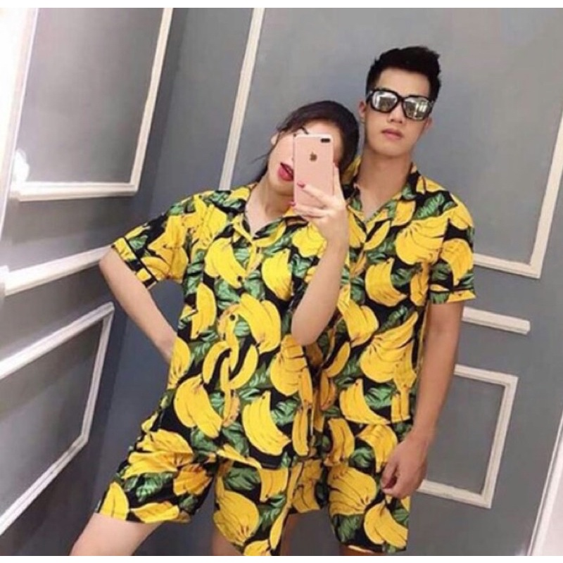 Bộ chuối đi biển chất thô mát hàng 2 size