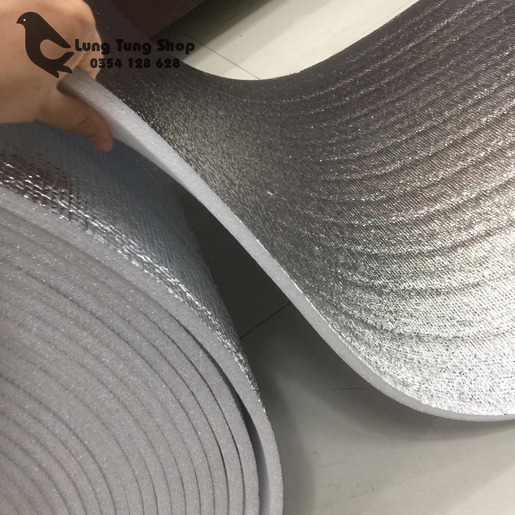[ cuộn 5m - dày 10ly ] xốp bạc cách nhiệt dày 10mm