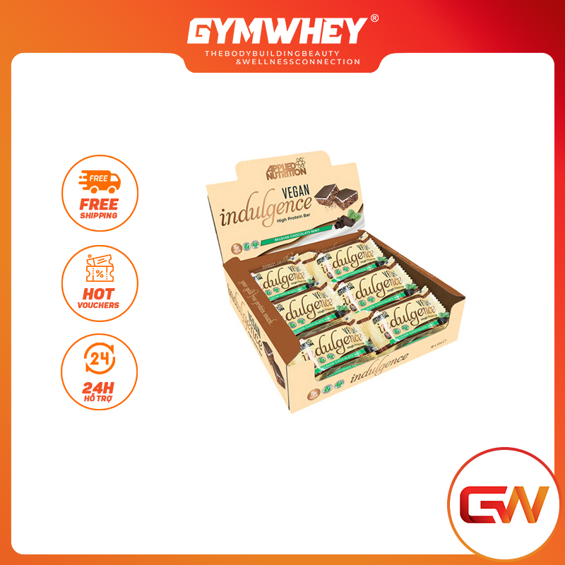 TPBS Bánh Bar Protein Bổ Sung Đạm APPLIED NUTRITION VEGAN PROTEIN INDULGENCE 12BAR/BOX - Authentic 100%
