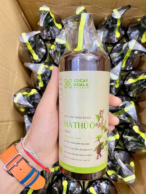 Dầu Gội Thảo Dược Hà Thủ Ô 2in1 800ml Ngăn Rụng Tóc Kích Mọc Tóc
