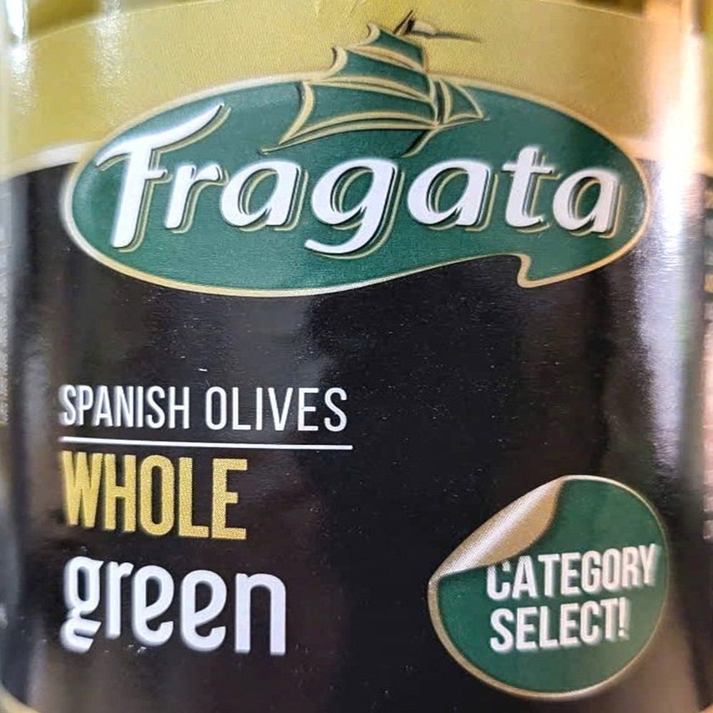 FRAGATA - Lọ XANH NG/HẠT 450g - TRÁI Ô LIU XANH NGUYÊN HẠT TÂY BAN NHA Spanish Olives Whole Green