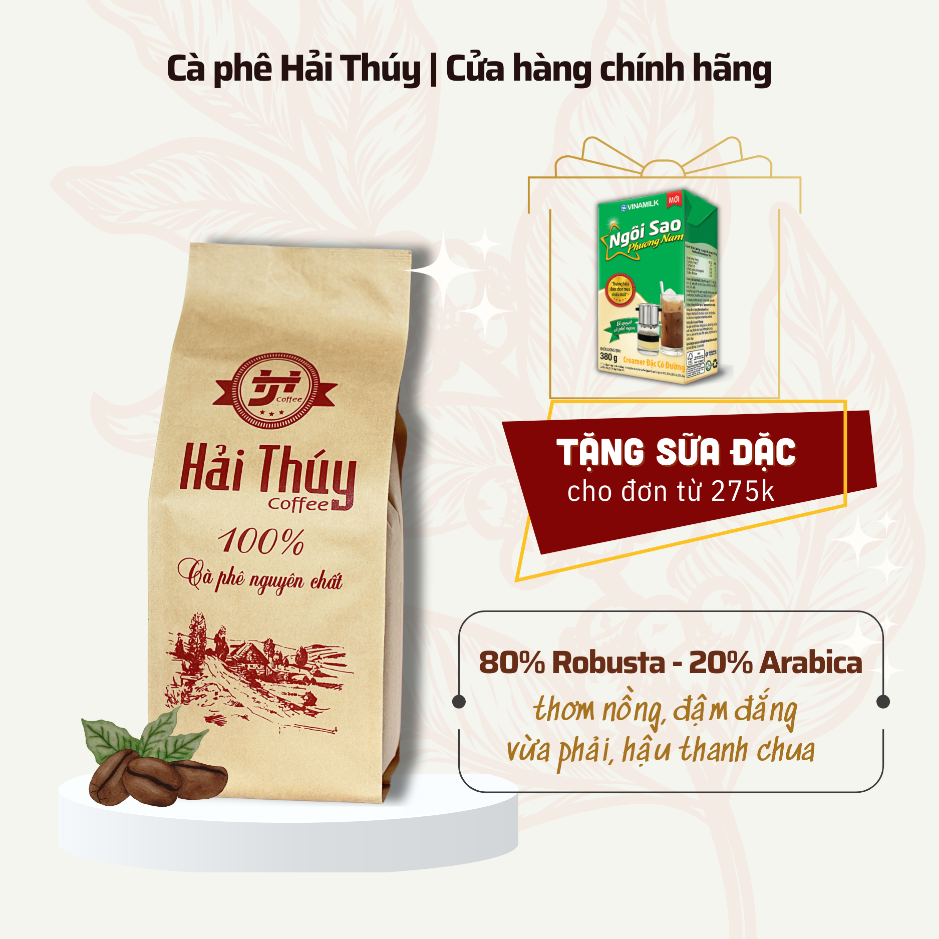 Cà phê Robusta & Arabica rang xay nguyên chất 100% - Thơm nồng, đậm đắng, hậu thanh chua, cà phê pha phin, 500g - 1kg