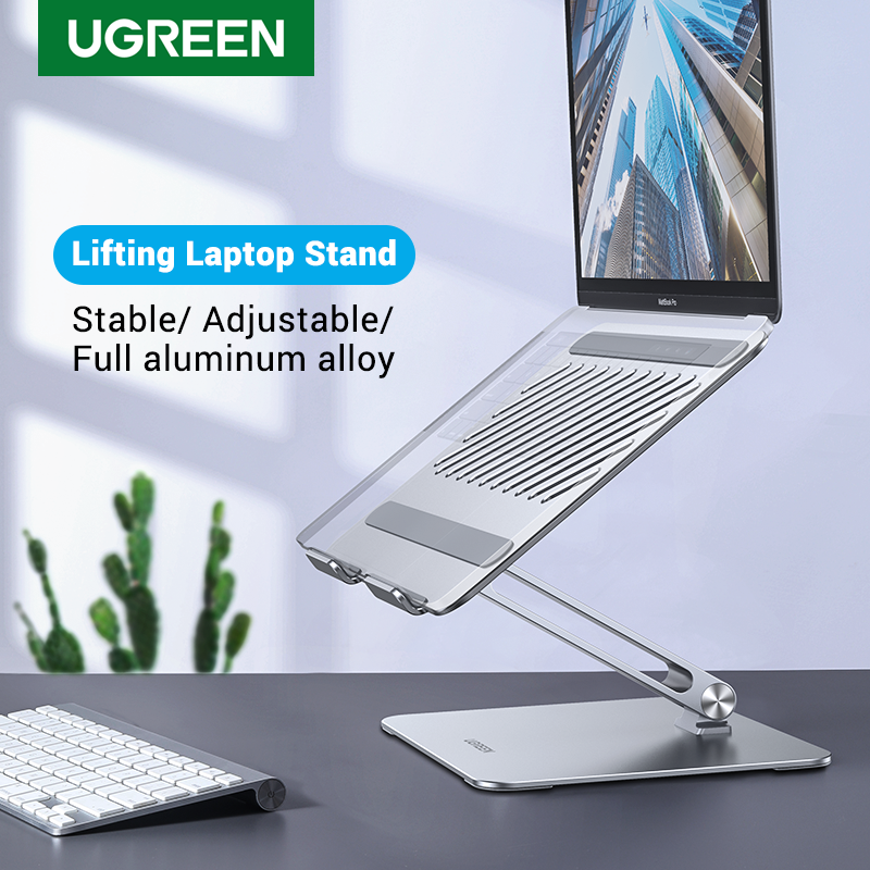 UGREEN Lifting Notebook Stand Compatible for iPad Air, iPad Pro, Mackbook M1, Adjustable Full Aluminum Alloy Tablet Holder for Huawei Mate pad, Switch,iPhone 14 Plus/iPhone 15 14 Pro Max 13 Pro Max
