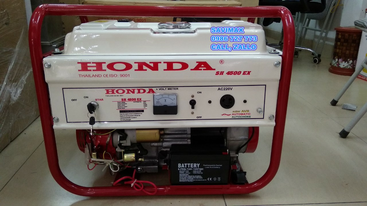 Máy phát điện honda động cơ dập nổi sh4500ex