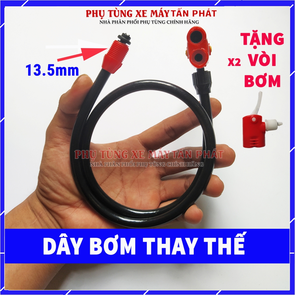 [Ren 13.5mm] 1 Sợi Dây Bơm Hơi Nhựa Kèm Van Khóa Thay Thế Dây Bơm Hỏng Ống Bơm bằng Tay Xe Đạp Xe Máy