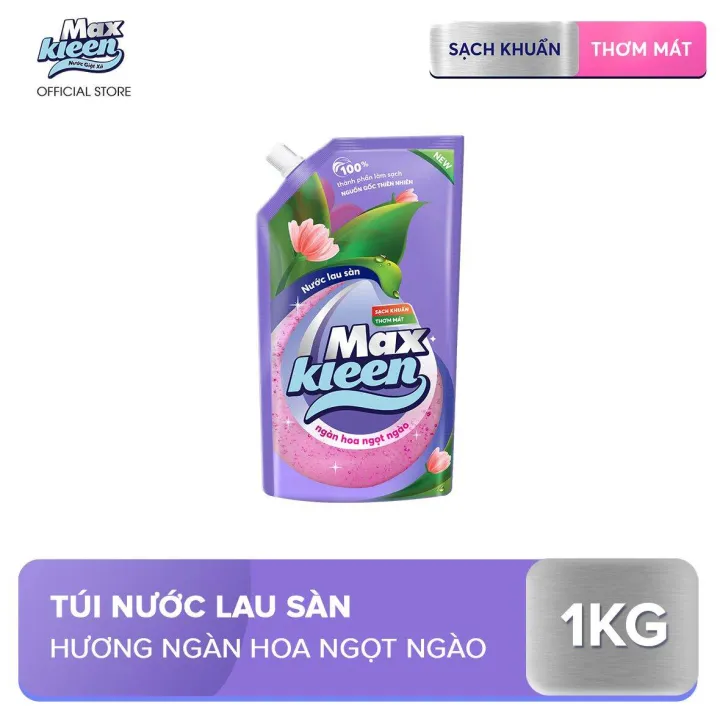 Túi nước lau sàn maxkleen 1kg hương ngàn hoa ngọt ngào