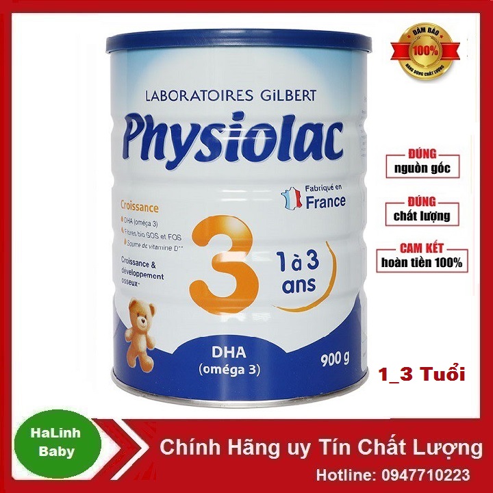 Sữa physiolac số 3 900g date 12/2023