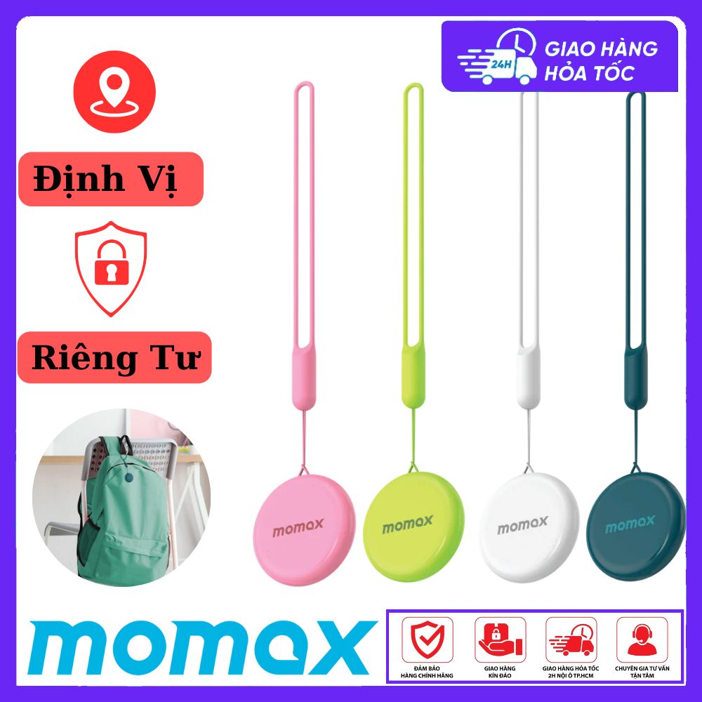 Thiết bị định vị momax pinpop br7, định vị gps, chống mất đồ, theo dõi người già, trẻ nhỏ, bảo hành 12 tháng