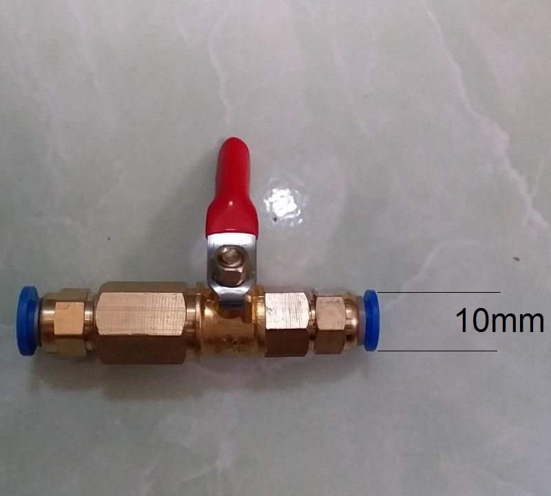 Van khóa đồng gài nhanh dây 10mm hoặc 12mm dùng cho hệ thống phun sương, hệ thống hơi