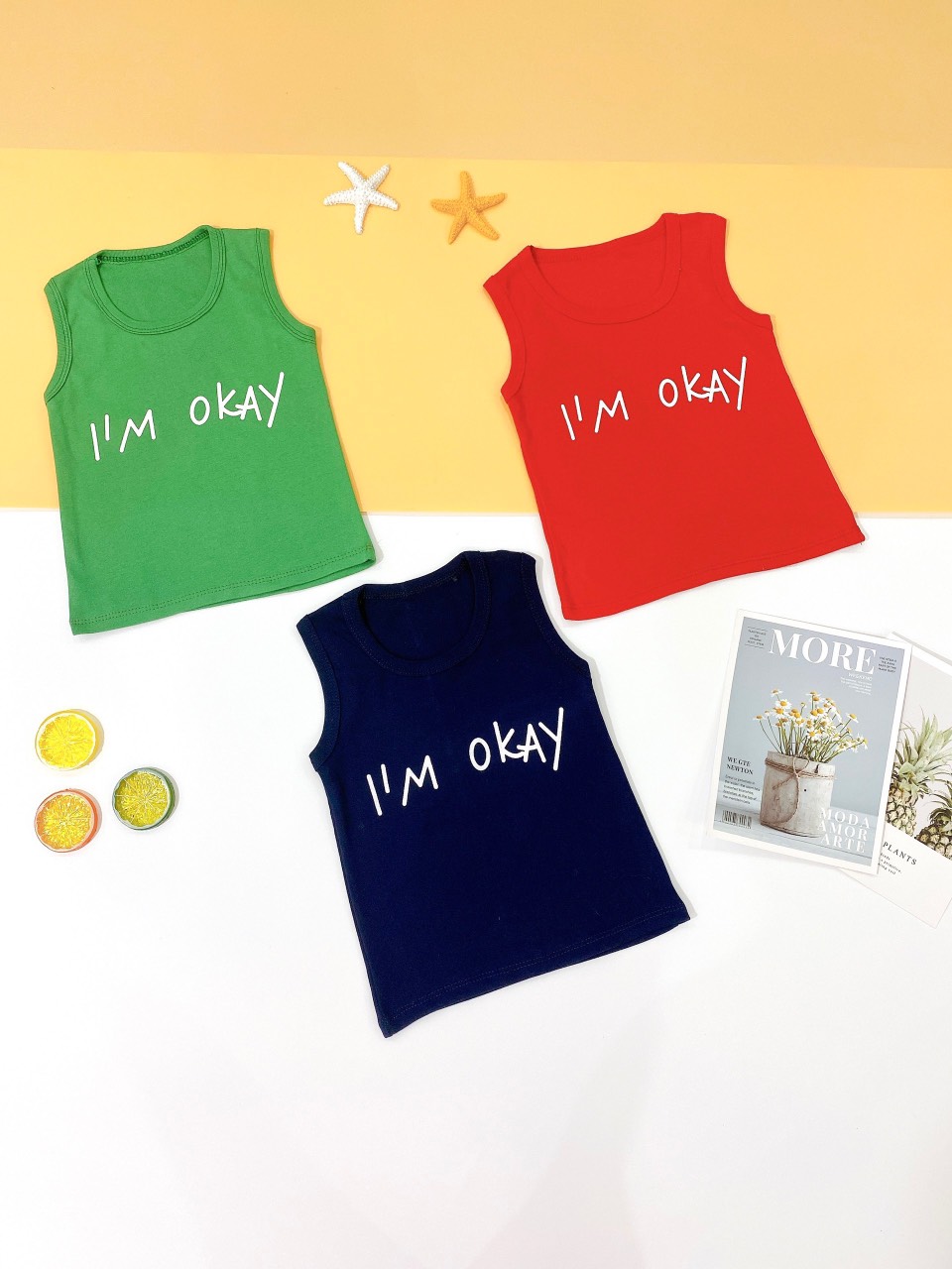 [HCM][HOT] ÁO BA LỖ IM OKAY CHẤT THUN GÂN CHO BÉ TRAI VÀ GÁI 8-18KG. YURI BABY SHOP