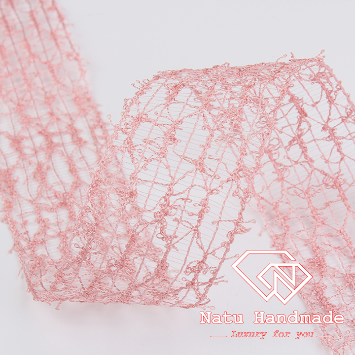 Nguyên liệu làm hoa cài áo - hoa cài tóc handmade - Ruy băng ren làm nơ handmade - 1m loại đẹp - Ruybangren