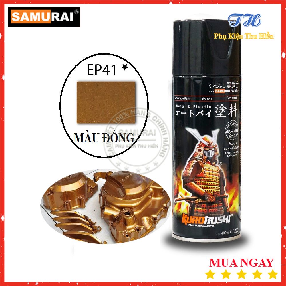 [HCM]Chai Sơn Xịt Samurai Màu Đồng - EP41*