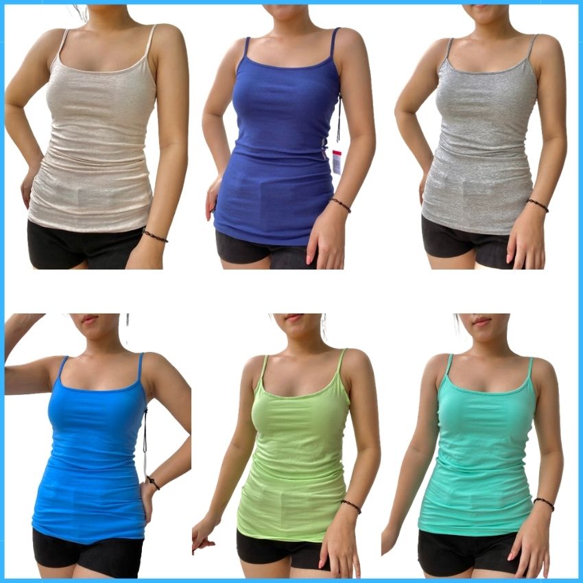 [HCM]Áo Dây Nữ Hàng Xuất Dư Chất Cotton Siêu Co Giãn 4 Chiều Dây Áo Có Tăng Đơ Điều Chỉnh Ngắn Dài Tuỳ Ý