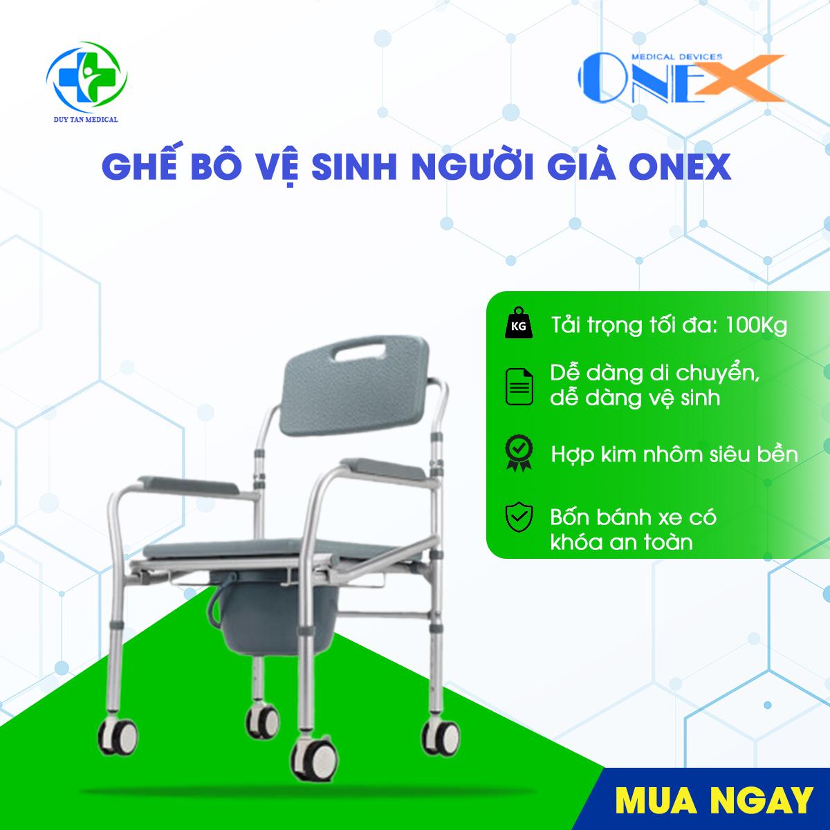 Ghế bô vệ sinh người già độ ổn định cao siêu vững OneX