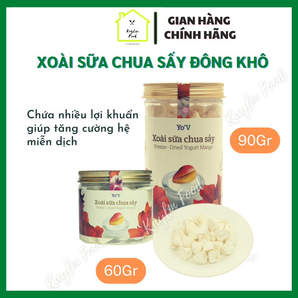 Sữa chua sấy đông khô xoài yo'v vinamit 90g sữa chua ngon giòn tan