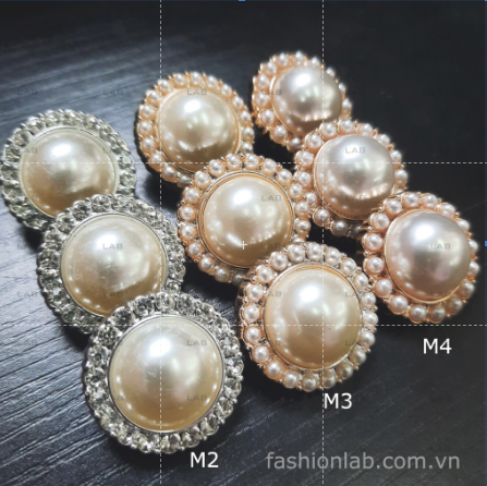 Khuy giả ngọc trai lớn 25mm