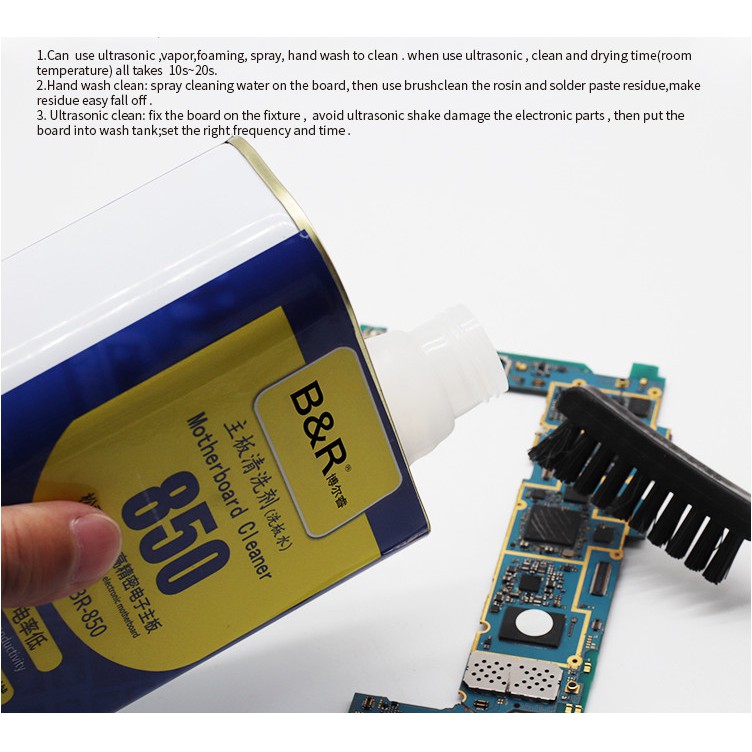 Nước Tẩy Rửa Bo Mạch Main BR-850 Không Mùi Khó Chịu (LÂU BAY HƠI)