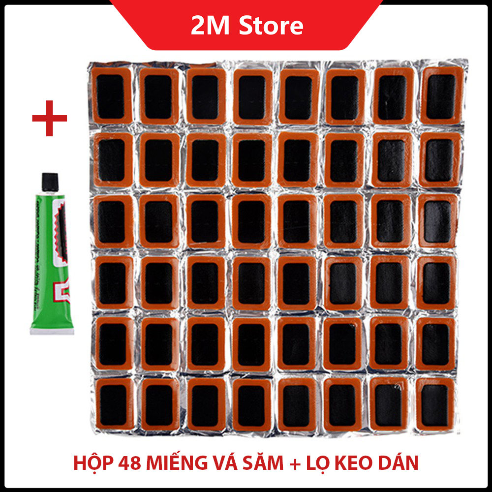 Hộp 48 miếng vá săm ruột xe đạp red sun rs4803