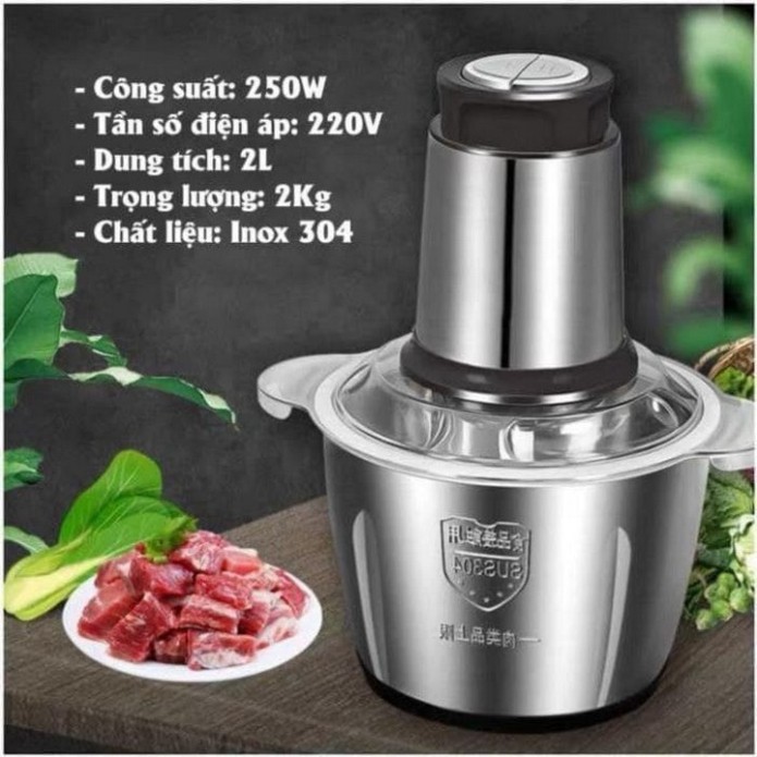 Máy xay thịt Kitchen Expert dung tích 2L cối Inox, Máy xay nghiền thịt Kitchen Expert dung tích 2L cối Inox cao cấp Ben Bon Shop