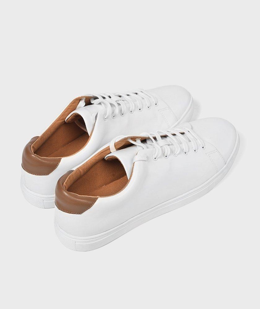 Giày Nam Sneaker Trắng Đáp Nâu - Gl212028