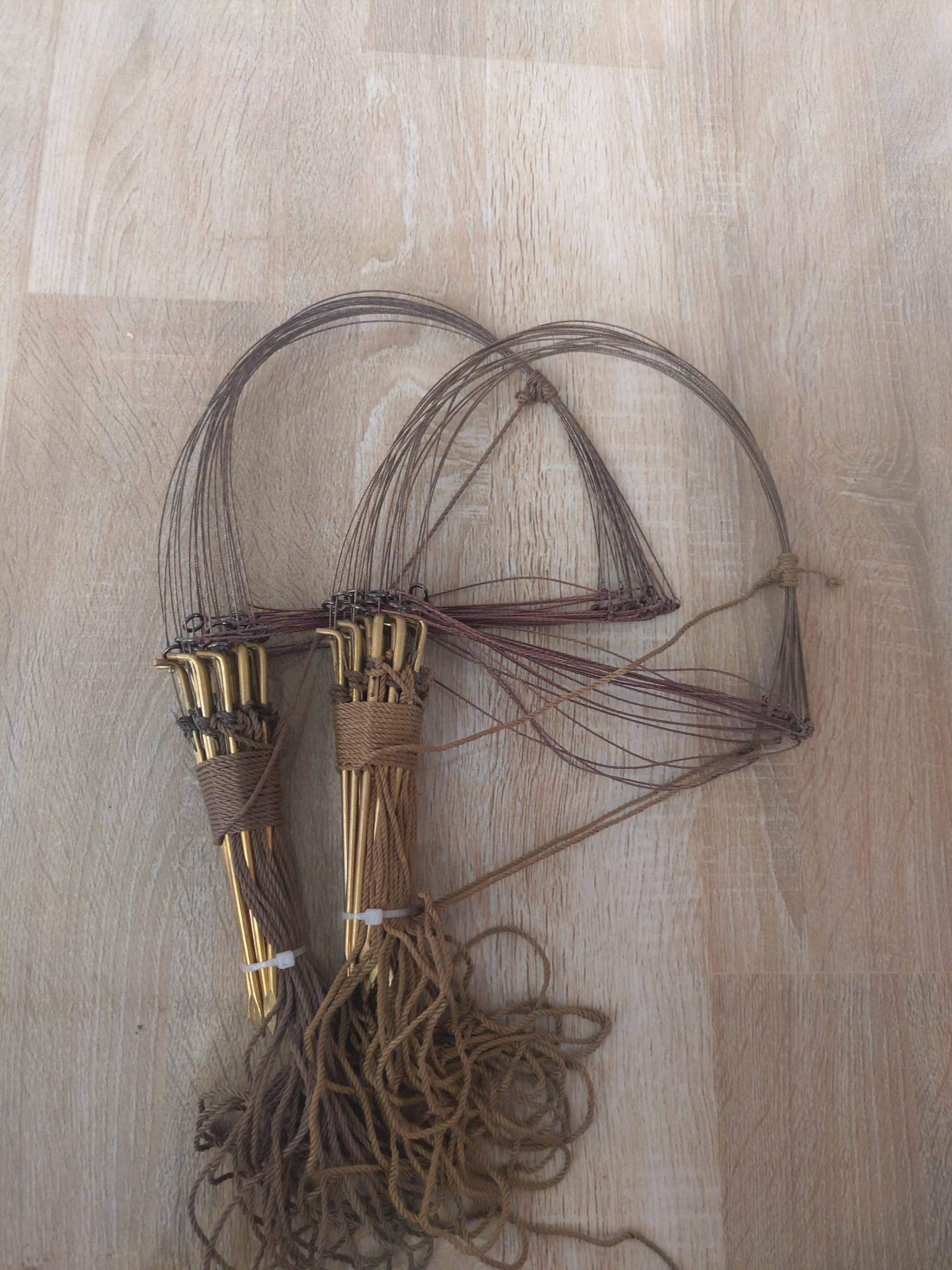 1 bộ giò đá bẫy gà rừng 20 chân thép, cáp Inox không rỉ, dù sáp siêu bền hàng chất lượng cao