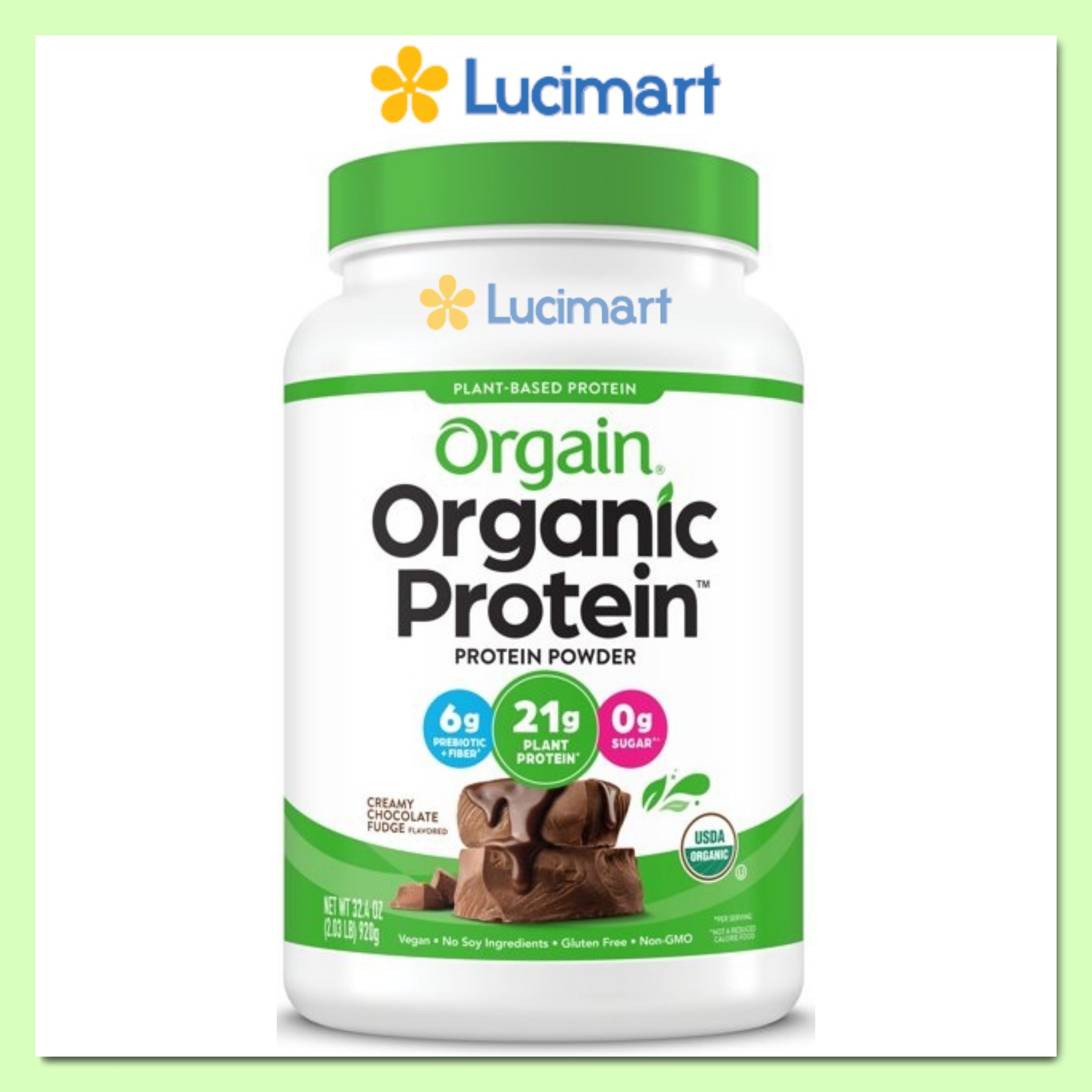 Bột đạm thực vật hữu cơ Orgain Organic Protein Plant Based Protein Powder hương Chocolate (920g) [Hàng Mỹ]