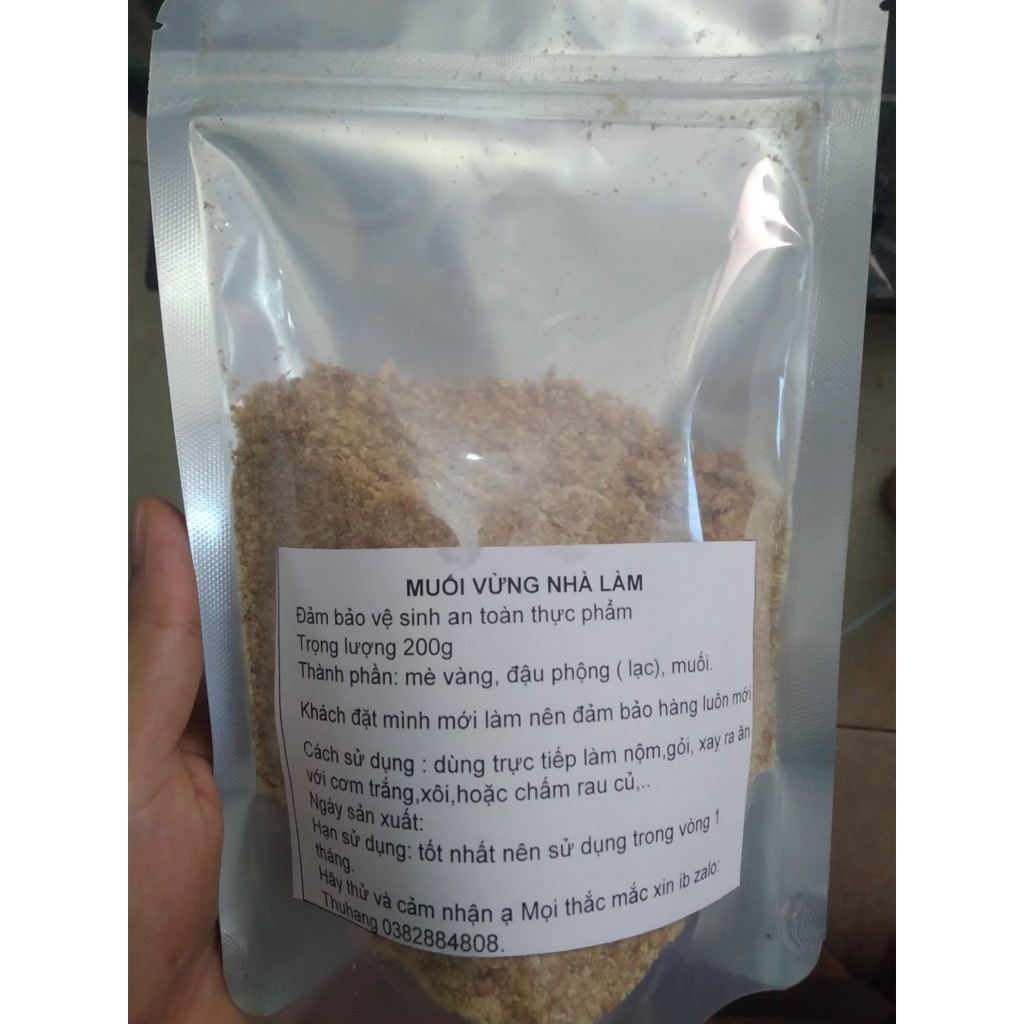 200gr Muối mè đậu phộng nhà làm