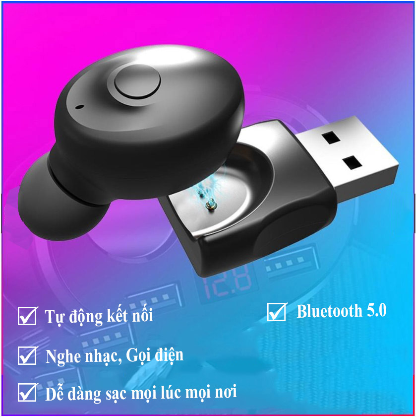 Tai Nghe Bluetooth khong day XGU12 Hỗ trợ Nghe nhạc, Gọi thoại, Chống ồn, Chống nước, Có Micro HD - Sử dụng cho cả Android & IOS - Tonoto Store