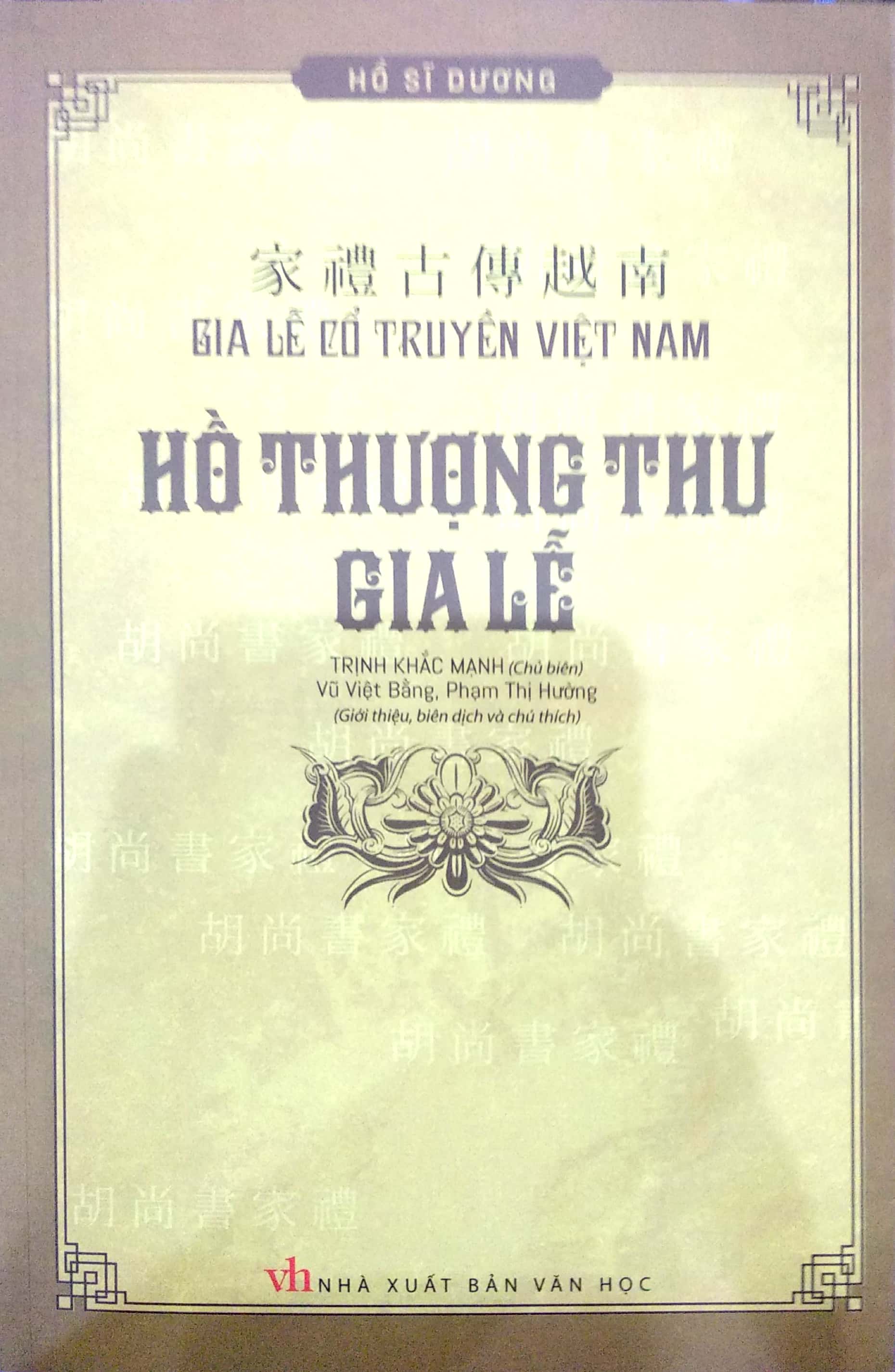 Fahasa - gia lễ cổ truyền việt nam - hồ thượng thư gia lễ