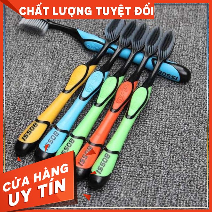 Combo 10-15 Bàn Chải Đánh Răng , Bàn Chải Than Tre Hoạt tính Bossi Hàn Quốc - an toàn tuyệt đối cho sức khỏe