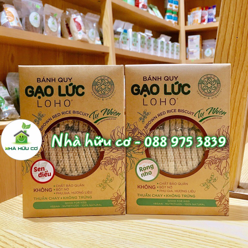 Bánh quy gạo lứt loho - rong nho