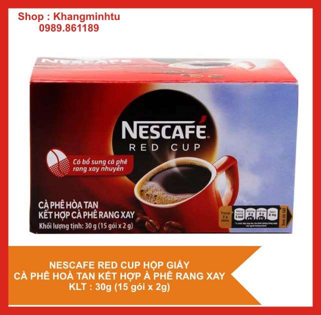 Cà phê nestlé red cup hộp giấy 30g