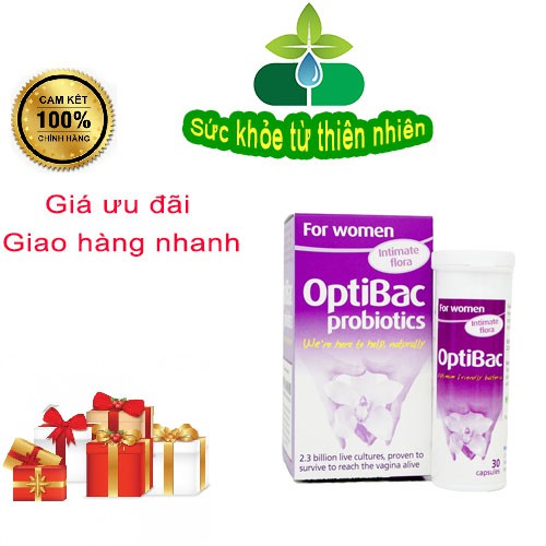 Men Vi Sinh Optibac TímCải Thiện Viêm Âm Đạo Và Viêm Tiết NiệuTăng Cường Hệ Miễn Dịch Optibac Probiotics - 90 Viên