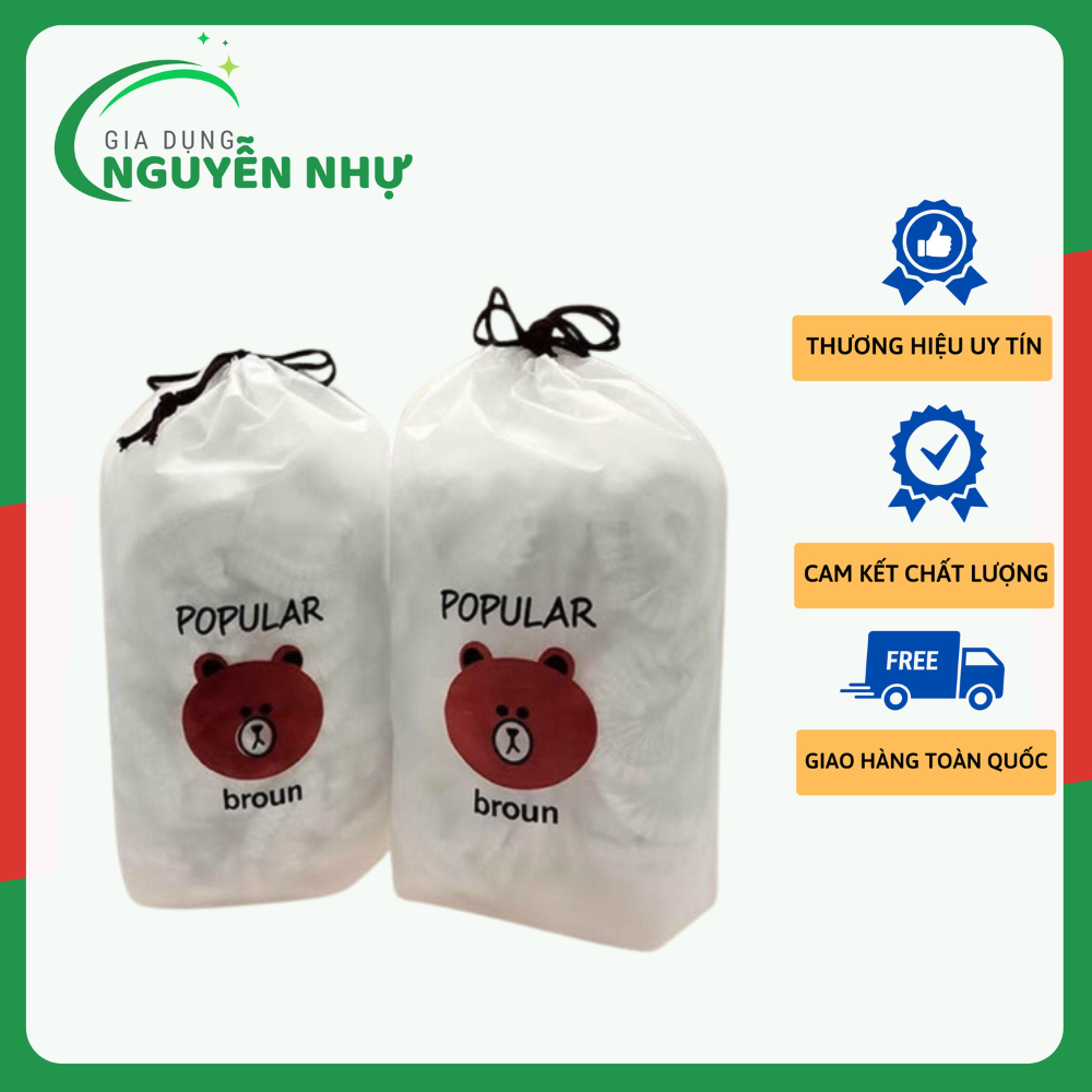 Túi gấu bọc thực phẩm đa năng- set 100 màng bọc thực phẩm