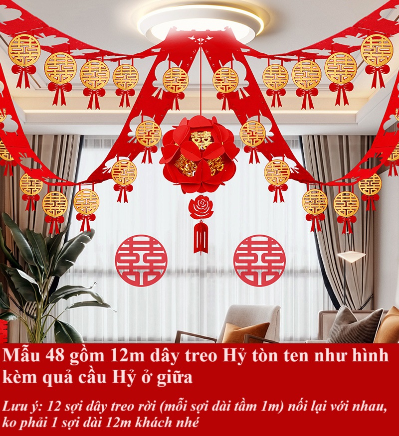 Set trang trí trần nhà ngày cưới