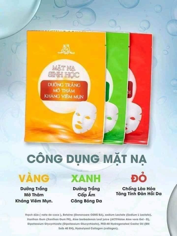 Mặt nạ sinh học X3 Collagen Đông Anh - Mặt nạ X3 Chính hãng - Hộp 5 Cái