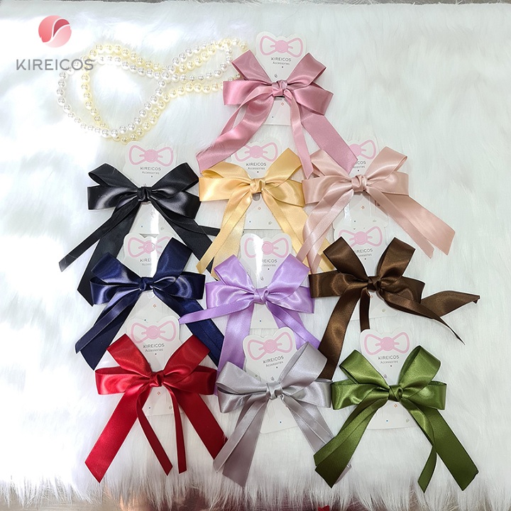 [HCM]Kẹp Nơ Ruyban Hàn Quốc Đủ Màu Xinh Xắn - Giao Ngẫu Nhiên - kireicos