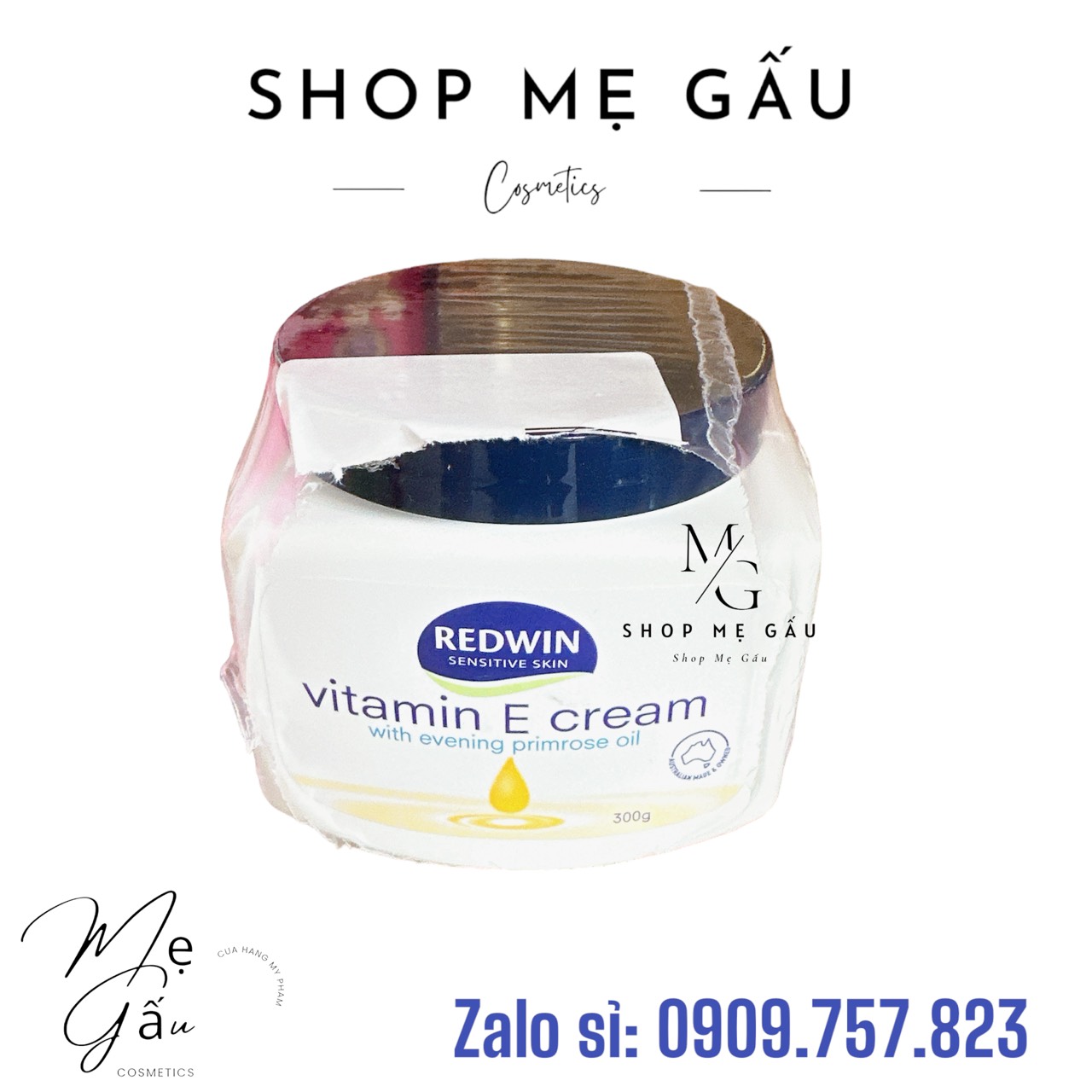 Kem dưỡng da mềm mịn redwin vitamin e cream của úc 300g