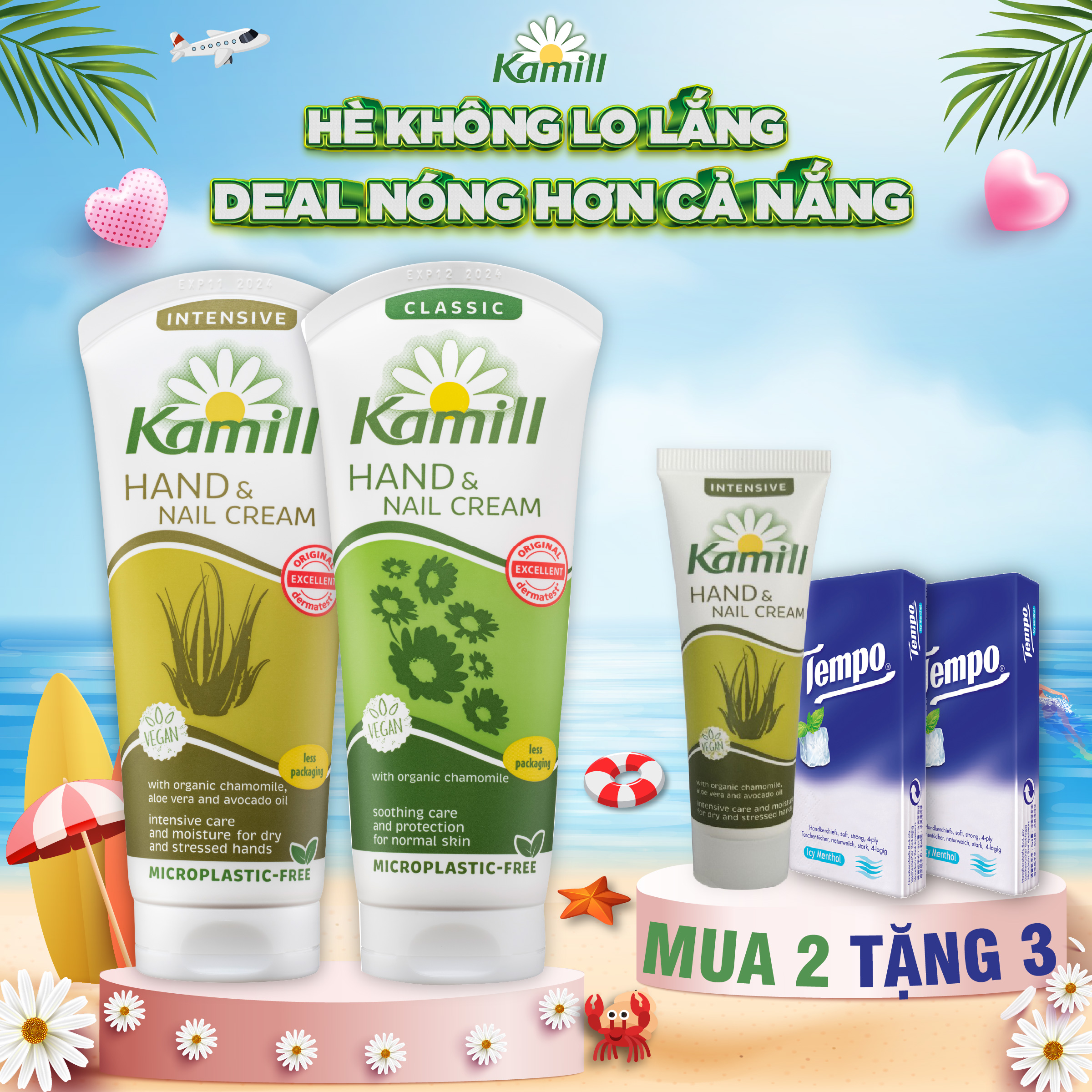 Bộ 2 kem dưỡng da tay và móng tay Kamill Hand & Nail Cream 100ml