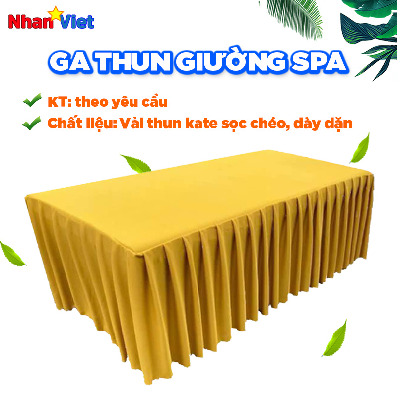 Drap ga thun giường spa| Ga phủ giường và bọc nệm thích hợp cho tiệm gội đầu, nối mi, thẩm mĩ, massage
