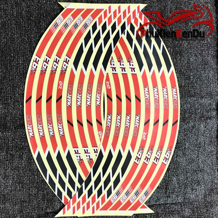 Tem viền mâm xe máy Phản Quang