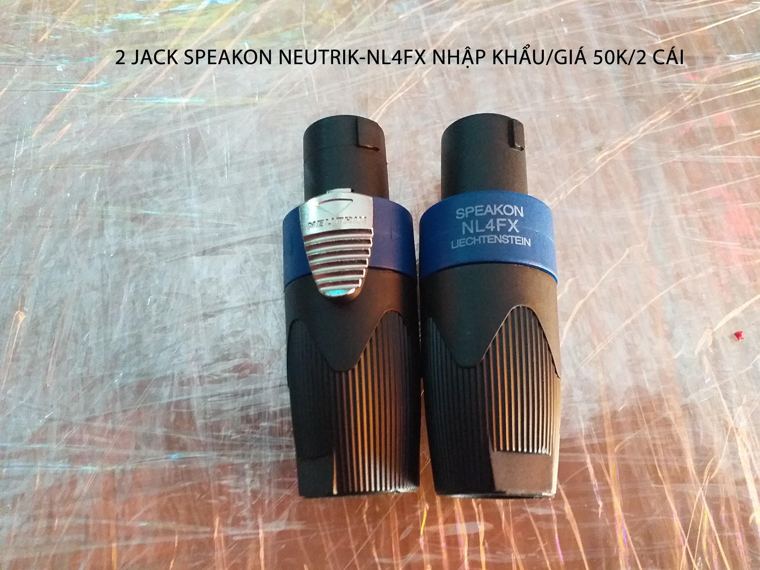 [HCM]2 JACK SPEAKON NEUTRIK-NL4FX NHẬP KHẨU LOẠI TỐT-GIÁ 50K/2 CÁI